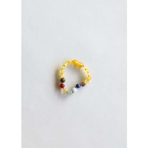 Raw Honey Baltic Amber + CHAKRA Crystals || Anklet or Bracelet – CanyonLeaf