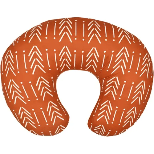 Jundetye Baby Nursing Pillow Cover, Breastfeeding Pillow Cover Boys Girls, Nursing Pillow Case for Newborn, Soft Fabric Fits Snug On Infant, Washable & Breathable, Vintage Orange