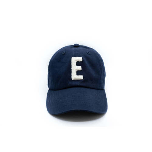 Navy Blue Hat + White Terry Letter