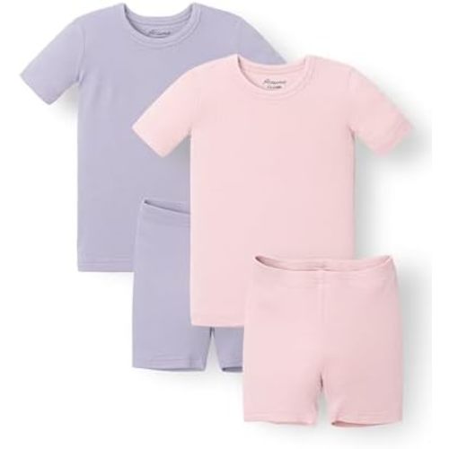 AVAUMA Toddler Short Pajamas Set Baby Boys Girls Kids Snug fit Ribbed Sleepwear pjs for Daily Life Style