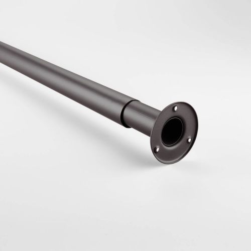Closet Rod Connector Bar - Brightroom™: Adjustable Steel Rod Extender for Clothing, Gray, 60" Length, 44lb Capacity