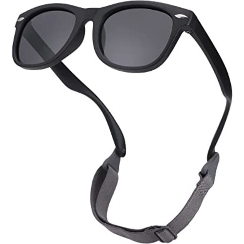 COASION Bendable Flexible Polarized Baby Sunglasses with Strap for Newborn Infant Boys Girls Age 0-24 Months CA9018