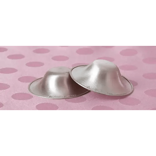 SILVERETTE The Original Silver Nursing Cups, Silverettes Metal Nipple Covers for Breastfeeding, Nursing Shield, 925 Silver Nipple Cover Guards, Soothe and Protect Sore Nipples -Made in Italy
