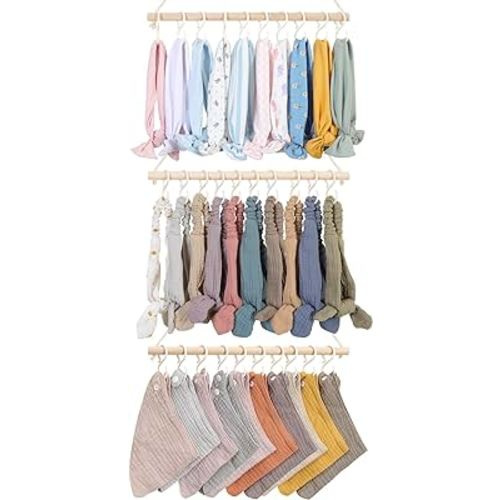 POVETIRE 3PCS Headband Holder for Girls,Baby Headband Organizer Head Bands Hair Accessories Display Storage Wall Hanging Decor for Nursery Toddler Girl Room