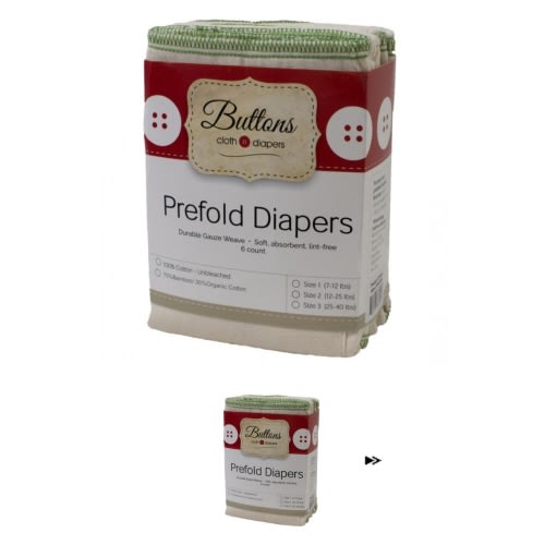Buttons Prefolds 6 Pack