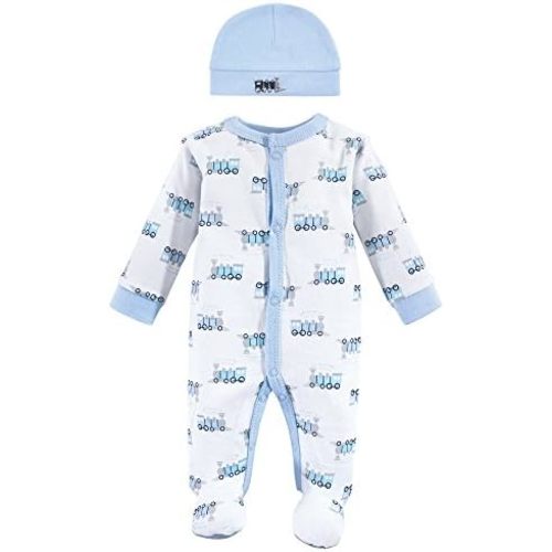 Luvable Friends Baby Girls' Cotton Preemie Sleep and Play and Cap