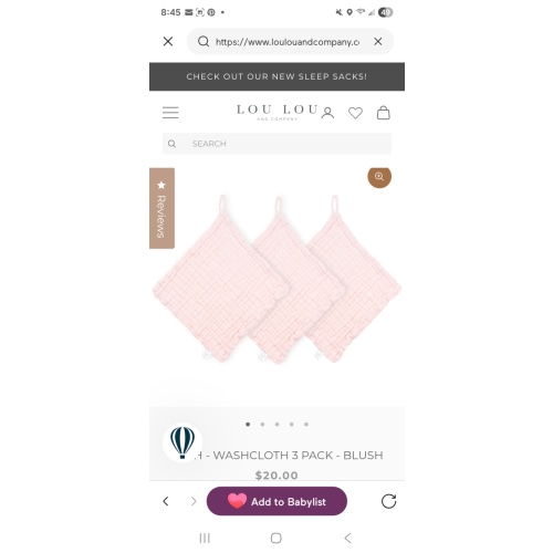Bath - Washcloth 3 Pack - Blush
