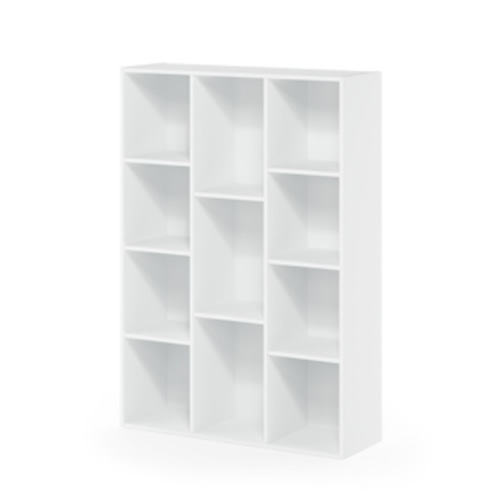 11-Cube Reversible Open Shelf Bookcase