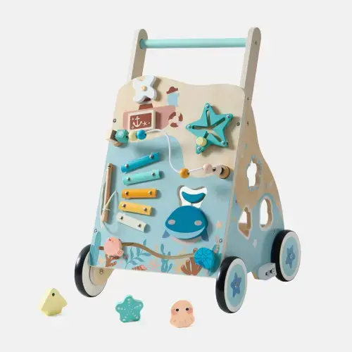 ROBUD Wooden Infant Push Walker Toy