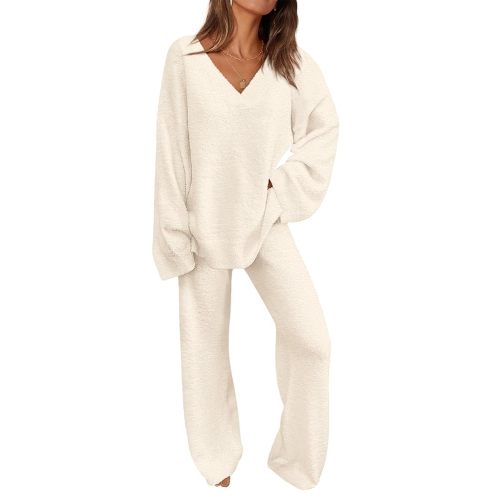 PRETTYGARDEN Lounge Sets for Women Two Piece Sweaters Pajama Set Fall Fashion 2025 Loungewear Outfits Matching Winter Clothes