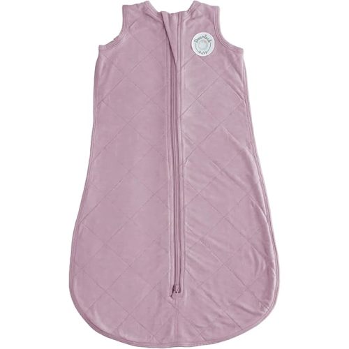 DREAMLAND BABY Bamboo Viscose Sleep Sack (0-6 Months). Ultra Soft Blanket w/ 2-Way Zipper. 97% Viscose, 3% Spandex (Mauve)
