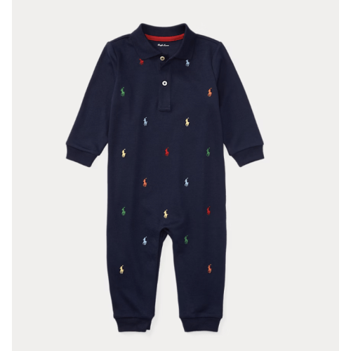 Cotton Interlock Coverall | One-Pieces Baby | Ralph Lauren