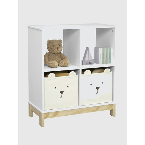 babyGap Brannan Bear Bookcase with Bins in white, size: One Size