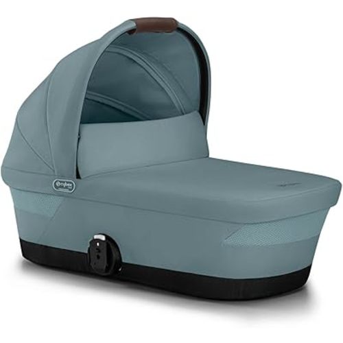 Cybex Gazelle S 2 Cot Baby Bassinet - Easy-Carry Ergonomic Handle, Sun Canopy & Spacious, Cozy Interior, Compatible Gazelle S 2 Stroller, Sky Blue