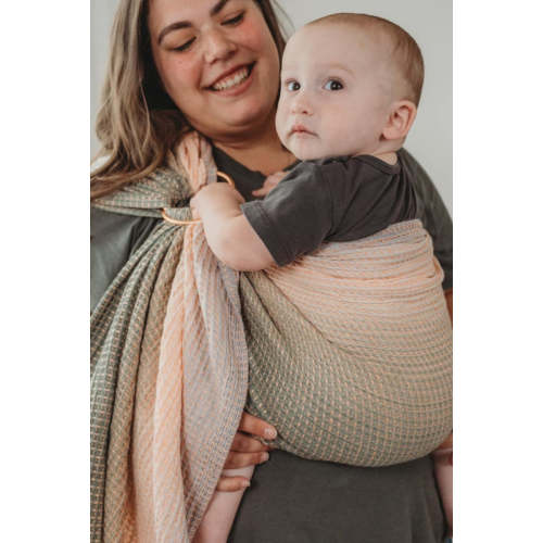 Sunset Woven Waffle Ring Sling Baby & Toddler Carrier | LoveHeld