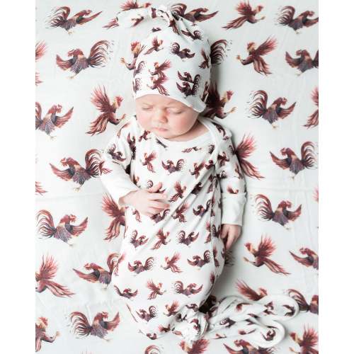 Gamecock - Newborn Gown + Hat