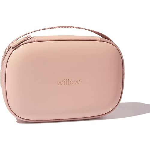 Willow Breast Pump Carrying Case, Dusty Pink, Use with Hands Free Wearable Breast Pumps, Ultra Durable Hard Shell Breast Pump Case with Removable Tray, Compact and Discreet