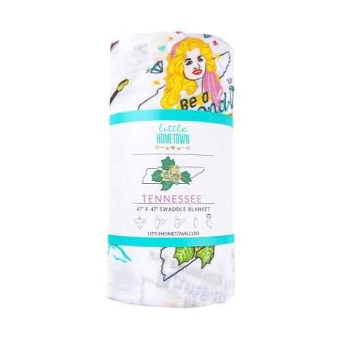 Tennessee Baby Muslin Swaddle Receiving Blanket (Floral)