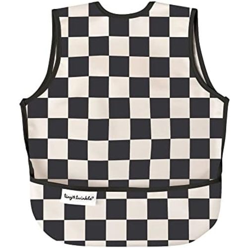 Tiny Twinkle Mess Proof Baby Bib - Waterproof Toddler and Baby Apron Bib - Machine Washable - PFAS and BPA Free