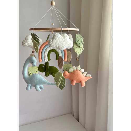 Dino mobile Dinosaur baby mobile Nursery hanging decor Dino baby shower gift