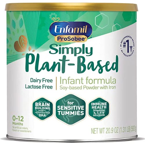 Plant based Lactose-free Baby Formula, 20.9 Oz Powder Can, Enfamil ProSobee for Sensitive Tummies, Soy-based, Plant Sourced Protein, Lactose-free, Milk free (Packaging May Vary) - 20.9oz Powder