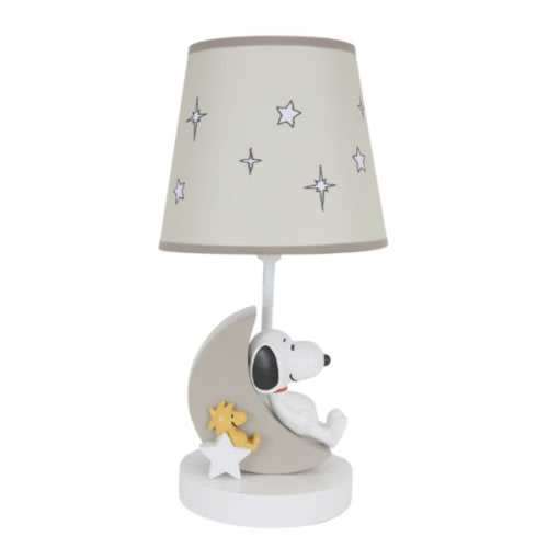 Snoopy Love w/ Woodstock Hand-Painted Lamp with Shade & Bulb – Lambs & Ivy