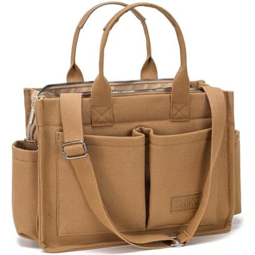 Large Canvas Tote Bag for Women,Womens Laptop Work Book Bags Crossbody Purse Handbag Shoulder Travel Messenger Gym Totes