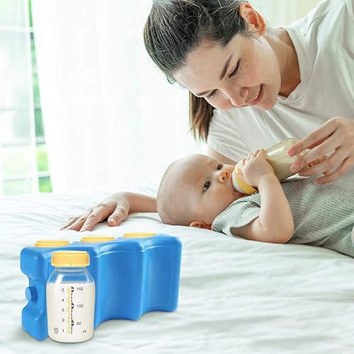 Ice Pack for Coolers, Breastmilk Bottle Storage, Lunch Box, Insulated Contoured Freezer Pack, Long Lasting Reusable Cool Pack for Beer Soda, Camping Beach Picnic
