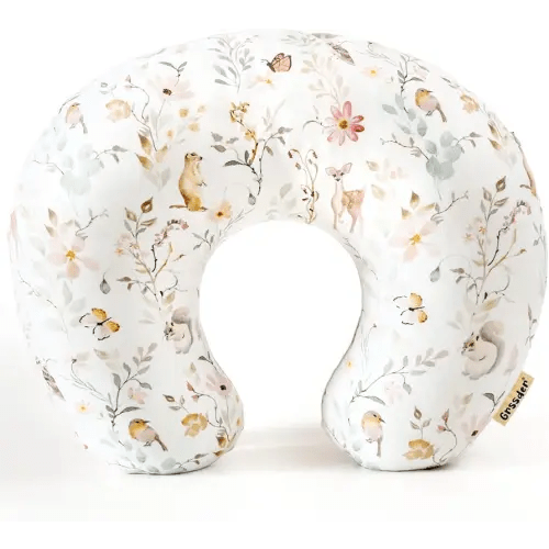 GRSSDER Nursing Pillow Cover, Stretchy Soft Minky Fabric Covers, Fit Most Nursing Support Pillows for Breastfeeding, Comfortable Safe Pillow Cover, Beautiful Stylish Pattern