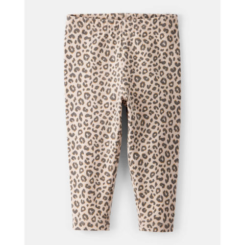Baby Girl Cotton Leopard Stretch Leggings - Brown - Carter's | Carter's