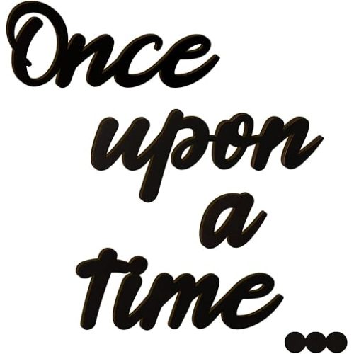 Amazon.com: Once Upon a Time Sign Nursery Decor Black Once Upon a Time Wood Sign Wall Decor for Reading Corner Kids Room Family Bookshelf Home Décor Birthday Present DIY Decoration (Black, Medium) : Baby