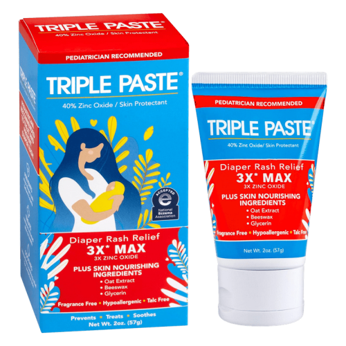 Triple Paste 3X Max Diaper Rash Ointment For Babies, 2 oz