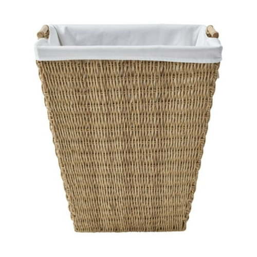 Better Homes & Gardens Resin Poly Rattan Laundry Hamper with Fabric Liner