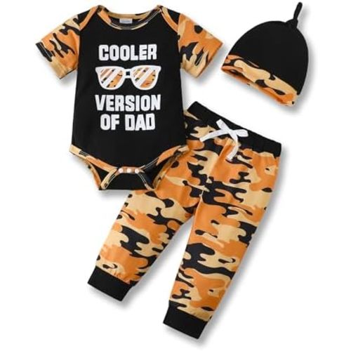 NZRVAWS Newborn Baby Boy Clothes Outfits Letter Prined Romper Pants Set Infant Baby Boy Clothing 0 3 6 9 12 18 Months