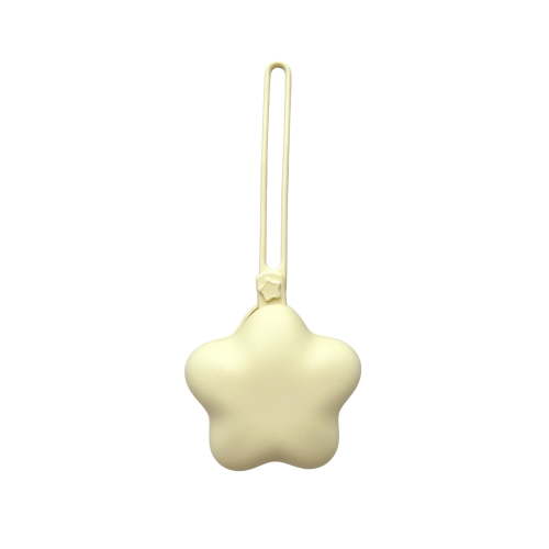 Silicone Pacifier Holder Case, Baby Silicone Pacifier Case Holders for Diaper Bag, Star Shaped Pacifier Pouch Container for Outdoor Use, Easy Clean - Yellow