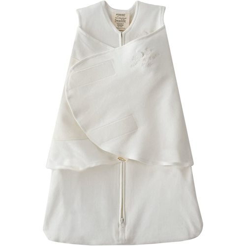 HALO 100% Cotton Sleepsack Swaddle, 3-Way Adjustable Wearable Blanket, TOG 1.5, Natural, Newborn (Pack of 1)