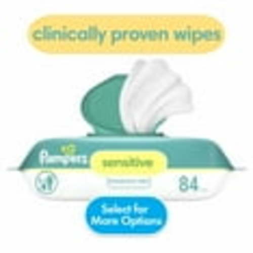 Pampers Sensitive Baby Wipes Unscented, 1 Pack, 84 Total Count (Select for More Options)