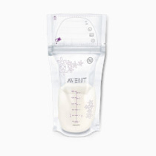 Philips AVENT Breast Milk Storage Bags, Clear, 6 Ounce, 50 Pack, SCF603/50