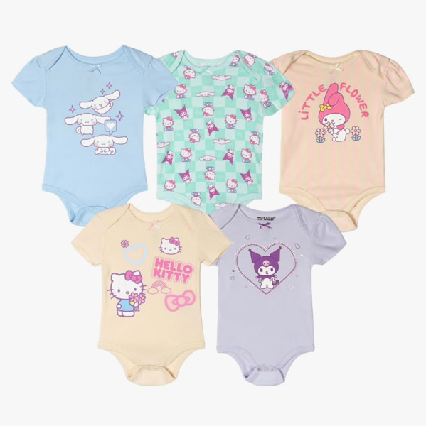 Hello Kitty Baby Girls 5 Pack Bodysuits