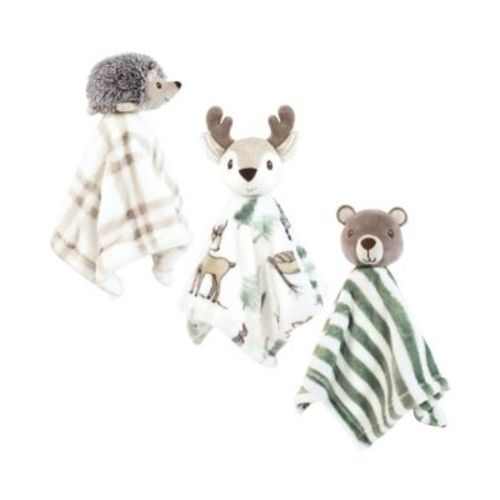 Animal Face Security Blanket, Dinosaurs 3-Pack, One Size