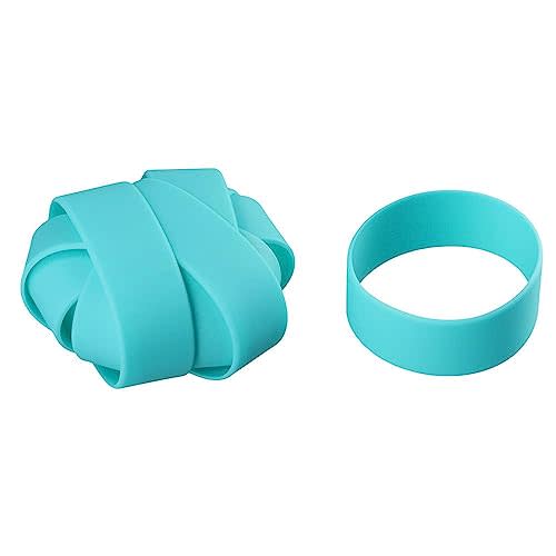 HomeSoGood 12Pcs Silicone Bands for Sublimation Tumbler for 20oz Sublimation Blanks Green Rubber Band for Wrapping Cups to Reduce Ghosting