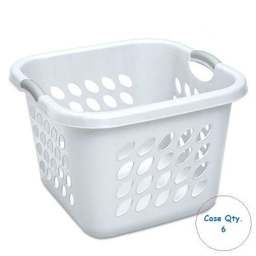 Sterilite 1.5 Bushel Ultra™ Square Laundry Basket Plastic, White