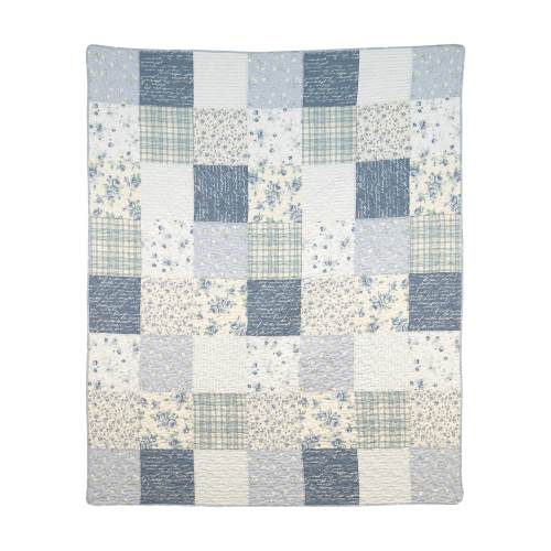 Donna Sharp Blue Pastures Cotton Lap Quilt 36" x 48"