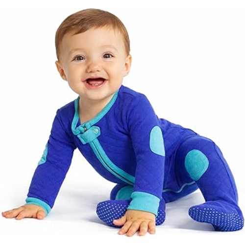 baby deedee Sleepsie Cotton Quilted Footie Pajama, 6-12 Month