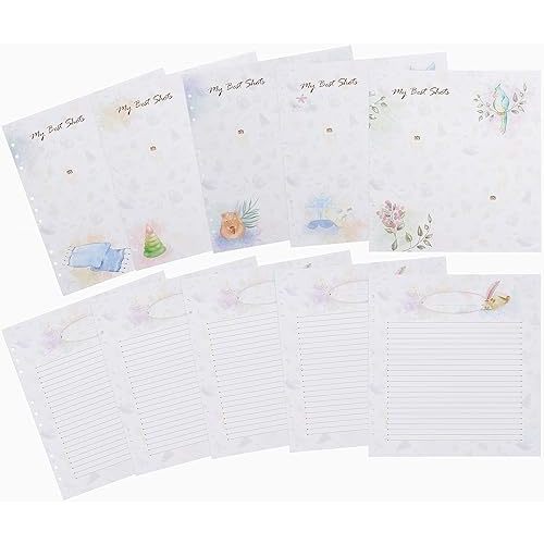 Baby Memory Book Extra Pages for Photos and Notes – Baby Book “Choose Joy” | 10 Additional Paper Sheets for Loose-Leaf Baby Keepsake Photo Album for Newborn Girls Boys | Refill Paper Set