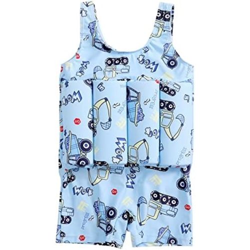 IWEMEK Boys Girls Floatation Swimsuit with Adjustable Buoyancy Baby One Piece Swimwear Float Suit Swim Vest Bathing Suit