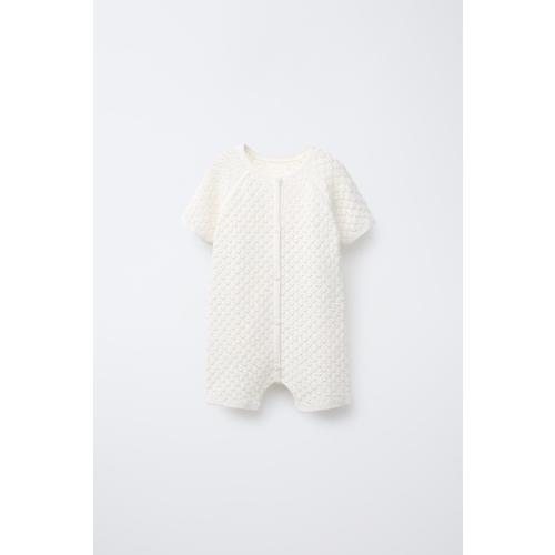 SILK COTTON KNIT JUMPSUIT - Ecru | ZARA United States