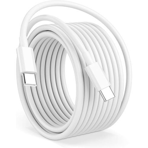Cabepow 15FT USB C to USB C Cable, 60W USBC to USBC Cord, Extra Long Type C to Type C Fast Charging Cable for iPhone 16 15 Pro Plus Pro Max, Galaxy S25 S24, iPad Pro/Air, MacBook Pro/Air and More