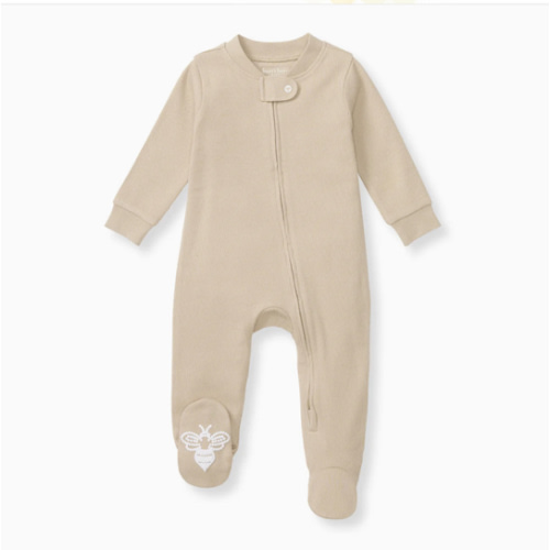 Solid Rib Organic Cotton Sleep & Play - Hummus – Burt's Bees Baby