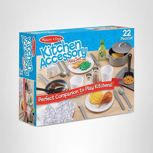 Melissa & Doug 22-Piece Play Kitchen Accessories Set - Utensils, Pot, Pans, and More Melissa & Doug 22-Piece Play Kitchen Accessories Set - Utensils, Pot, Pans, and More